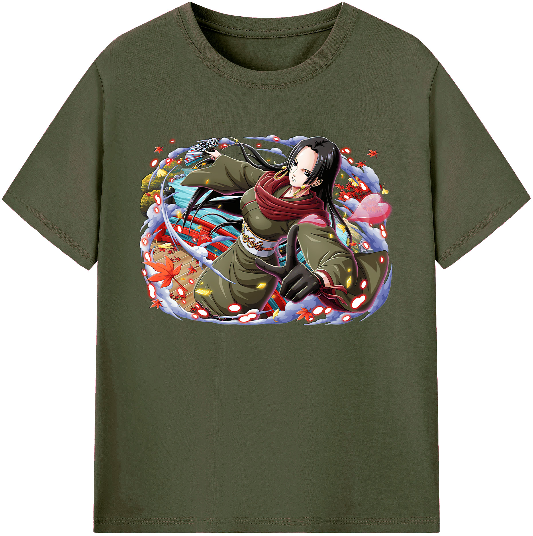 ワンピース ボア・ハンコック ONE PIECE Boa·Hancock 綿100％ メンズ半袖Tシャツ｜肌触りやわらか＆通気性